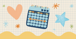 A collage of images featuring a calendar