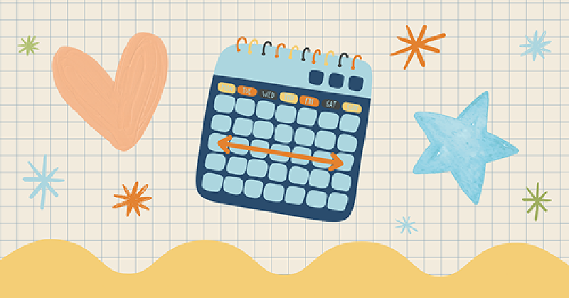 A collage of images featuring a calendar