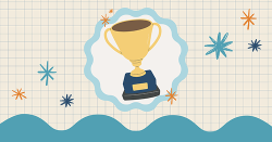 A drawing of a trophy